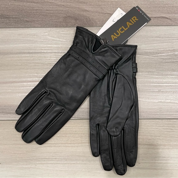 🇨🇦NWT AUCLAIR Ladies' Kate Sheepskin Gloves with Soft Lining Size 7.5 Black - Picture 2 of 15